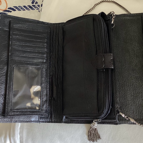 Brighton Black Clutch with Silver Accents - Picture 3 of 8